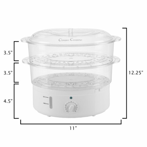 Classic Cuisine 82-KIT1012 6.3 qt. Vegetable Steamer Rice Cooker Perspective: back