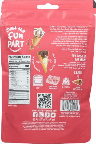 Just the Fun Part S'mores Mini Waffle Cones Perspective: back