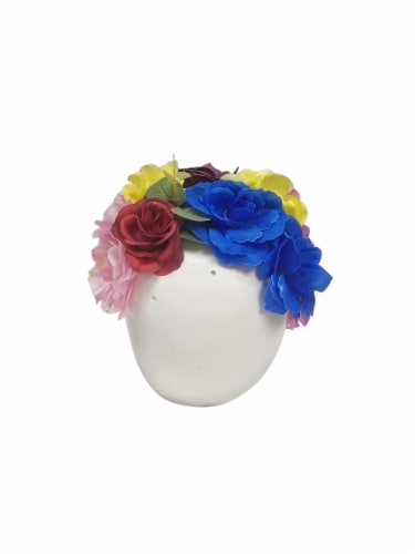 Dar Kei International Co Ltd. Day of the Dead Skull with Flowers Perspective: back