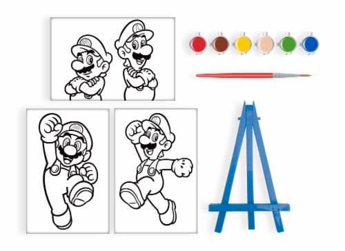 Innovative Designs Super Mario Canvas Activity Set Perspective: back