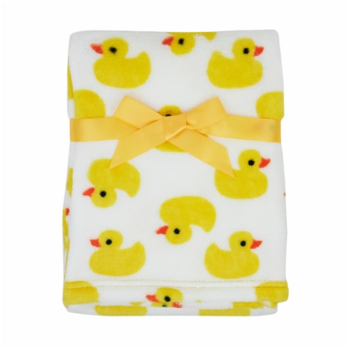 Cutie Pie® Ducks Plush Baby Blanket Perspective: back