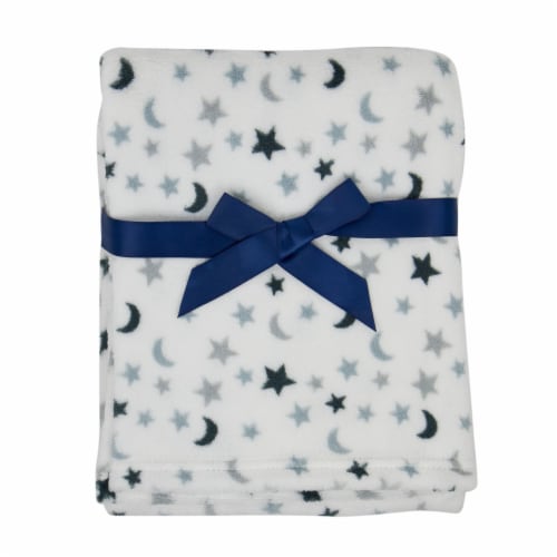 Cutie Pie® Moon & Stars Plush Baby Blanket Perspective: back