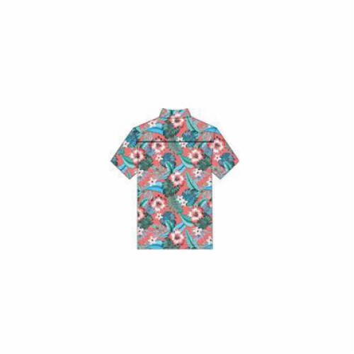 Caribbean Joe Short Sleeve Button Down Viscose Shirt Perspective: back