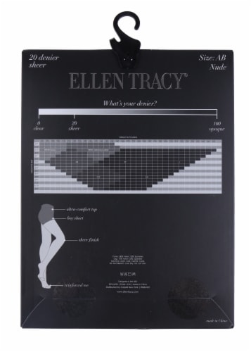 Ellen Tracy® 1pk Smooth Top Tights - Nude Perspective: back
