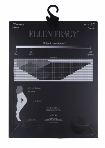 Ellen Tracy® 1pk Smooth Top Tights - Nude Perspective: back