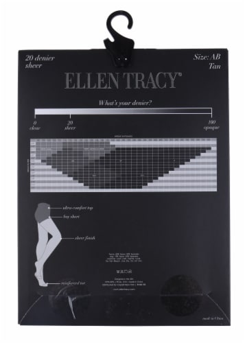 Ellen Tracy® 1pk Smooth Top Tights - Tan Perspective: back