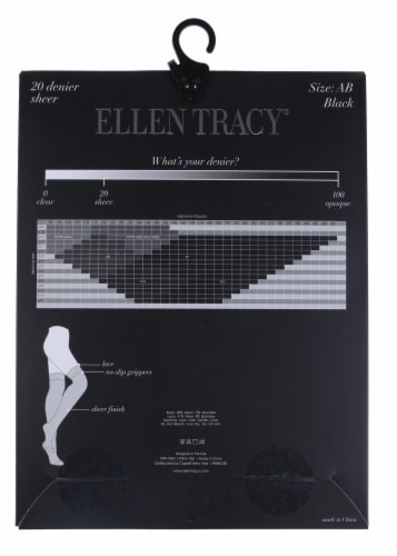 Ellen Tracy 1pk Lace Thigh High Socks - Black Perspective: back