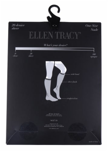 Ellen Tracy® Ladies 4pk Solid Sheer Knee High Socks - Nude Perspective: back