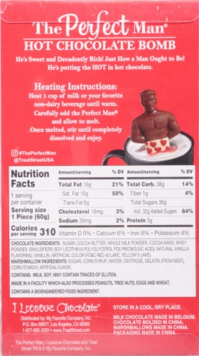 The Perfect Man Hot Chocolate Bomb Valentine Candy Perspective: back