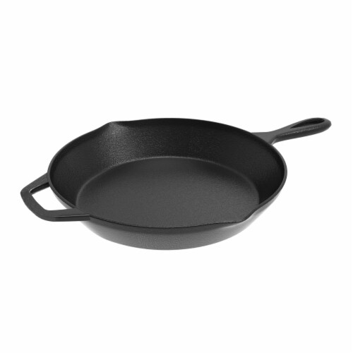 Classic Cuisine Pre-Seasoned 12” Cast Iron Skillet Pan Perspective: back