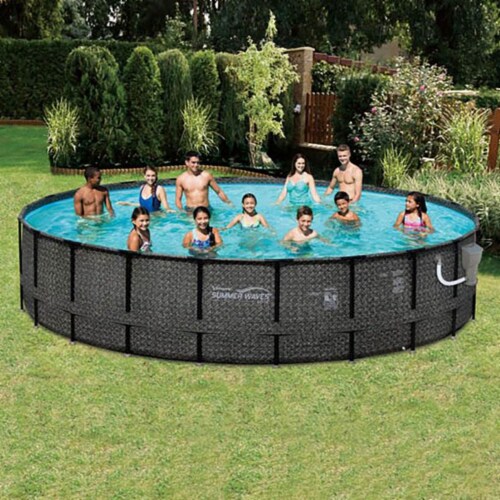 Summer waves elite metal frame swimming pool discount