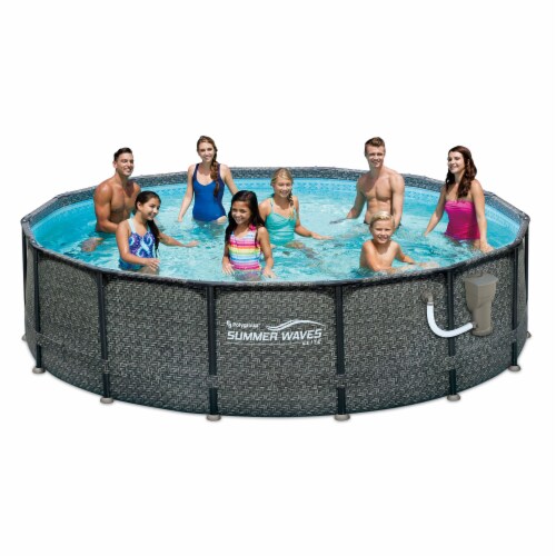 Summer Waves 14 x 48 Outdoor Round Frame Above Ground Swimming Pool with Pump 1 Piece Smith s Food and Drug