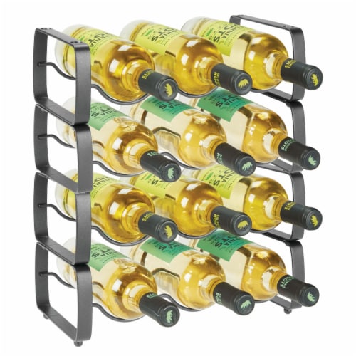 mDesign Metal Wine Rack Storage Organizer 12 Bottles 4 Ralphs