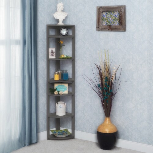 Flip Flop 67 High Corner Folding Bookcase Grey 1 Fry s Food Stores