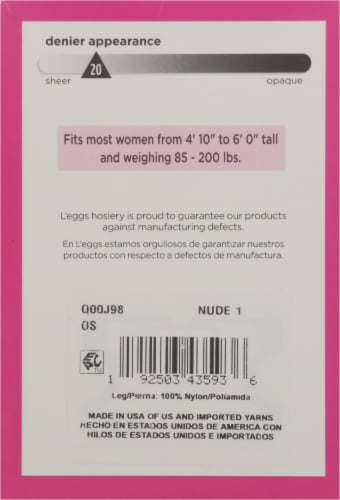 L'Eggs® Everyday® Knee High Pantyhose - Nude Perspective: back