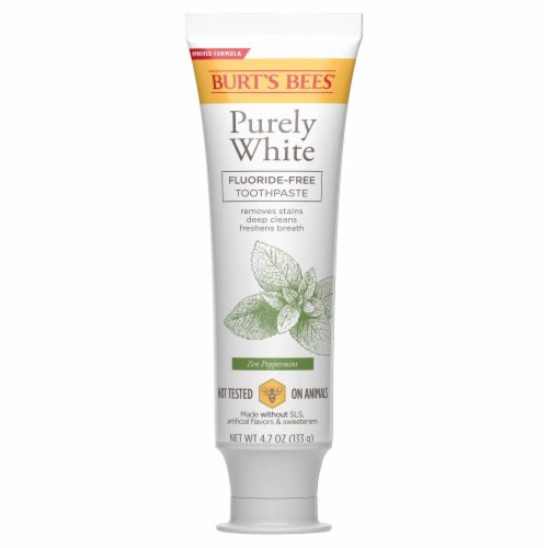 Burt's Bees® Zen Peppermint Purely White Flouride-Free Toothpaste Perspective: back