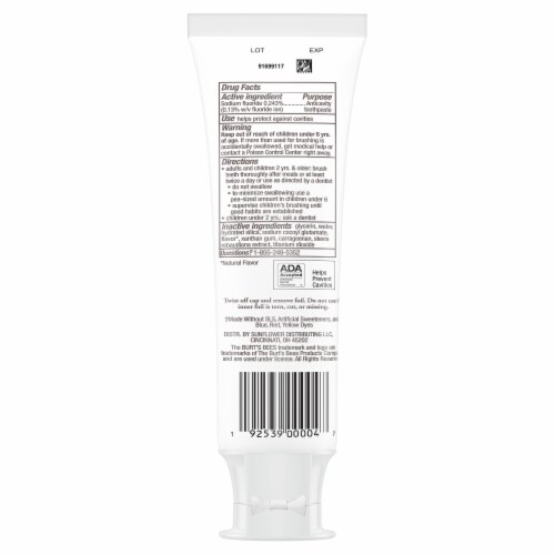 Burt's Bees® for Kids Fruit Fusion Fluoride Toothpaste Perspective: back