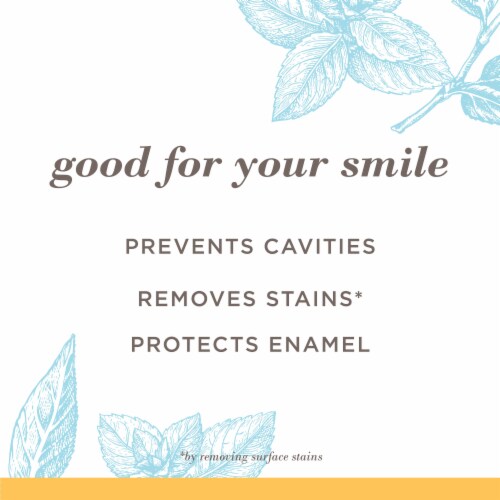 Burt's Bees Mountain Mint Fluoride Extra White Toothpaste Perspective: back