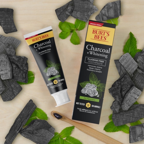 Burt's Bees Fluoride-Free Zen Peppermint Charcoal Toothpaste Perspective: back
