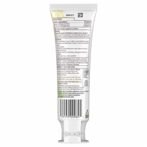 Burt's Bees Strawberry Splash with Fluoride Kids Toothpaste Perspective: back