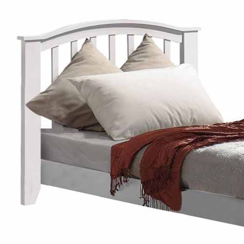Mission Style Wooden Twin Bed With Arched Slatted Headboard And