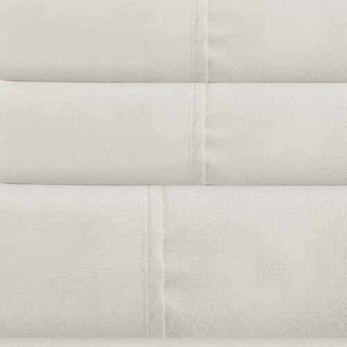 Lanester 3 Piece Polyester Twin XL Size Sheet Set The Urban Port, White Perspective: back