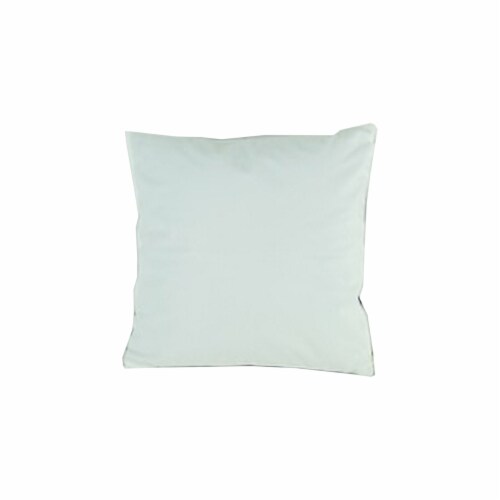 Fabric Decorative Pillow With Postcard Prints, White Perspective: back