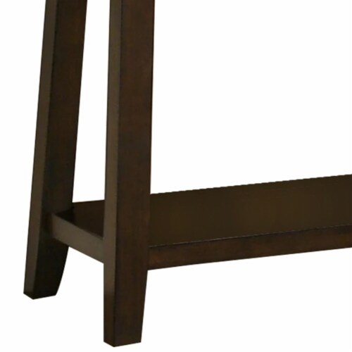 Wooden Console Table with One Open Shelf, Brown Perspective: back