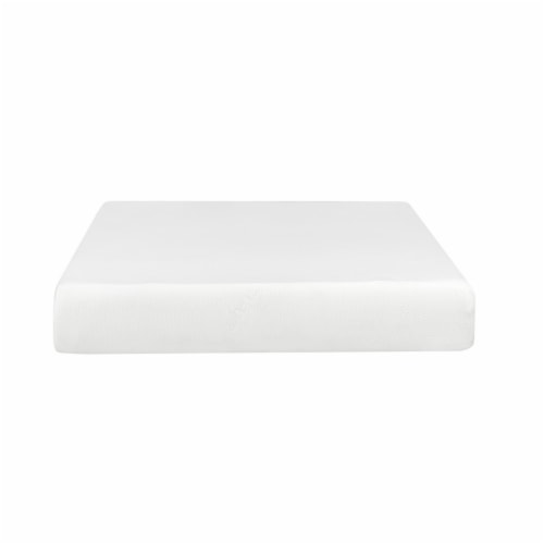Bree 10 Inch Plush California King Mattress, Gel Foam Aloe Vera Infused- Saltoro Sherpi Perspective: back