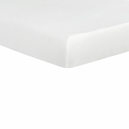 Bree 10 Inch Plush Queen Size Mattress with Gel Foam, Aloe Vera Infused- Saltoro Sherpi Perspective: back