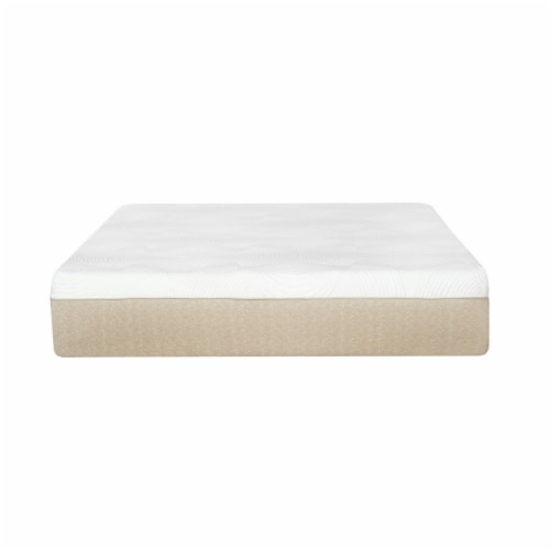 Bree 12 Inch King Mattress, Cooling Gel Infused Memory Foam Layers- Saltoro Sherpi Perspective: back