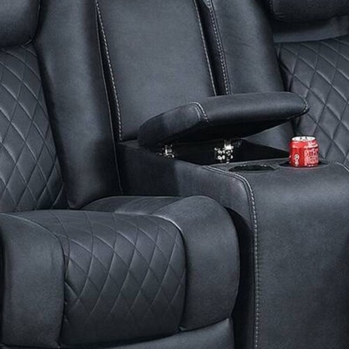 Elva 72 Inch Power Reclining Loveseat Lift Top Storage Console