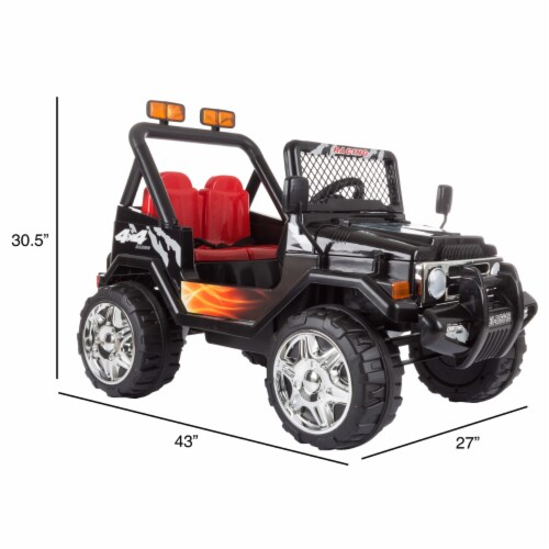 All Terrain 4 Wheeler Ride on Toy with Remote Rechargeable Battery Operated Car Perspective: back