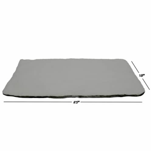 Self Warming Pet Crate Pad- Self Heating Thermal Bed Liner for Dogs, Cats, Pets 25 x 18 Gray Perspective: back