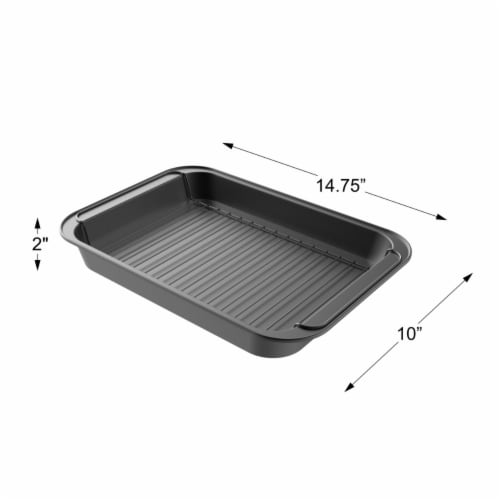 Classic Cuisine Roasting Pan With Rack Nonstick Oven Roaster With Removable Grid To Drain Fat 1 unit King Soopers