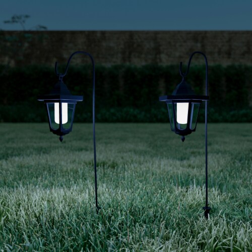 Hanging Solar Coach Lights Outdoor Lighting with Hanging Hooks for Garden, Path, Landscape, Perspective: back