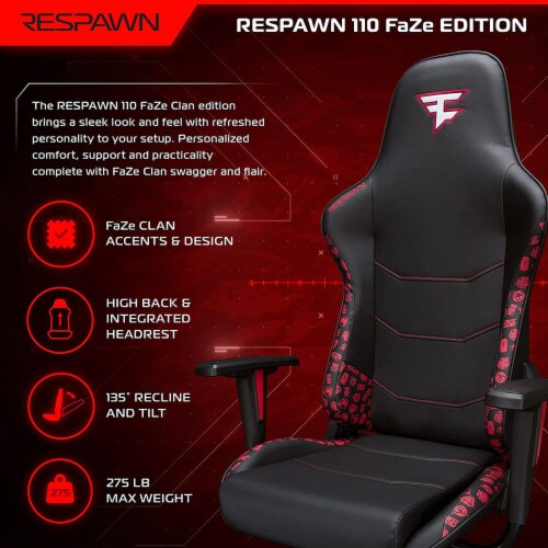 Ergonomic Racing Gaming Chair, Red