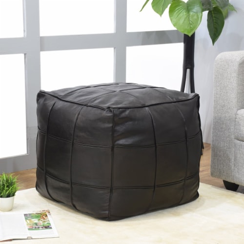 Black square pouf hotsell