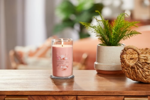Yankee Candle® Pillar Jar Candle Pink Sands™ Perspective: back