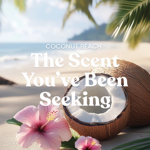 Yankee Candle Medium Pillar Scented Candle with up to 115 Hour Burn Time, 14.25 oz, Coconut Beach Perspective: back