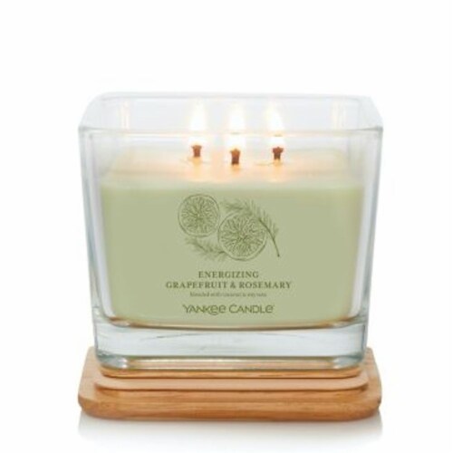 Yankee Candle® Energizing Grapefruit & Rosemary Well Living Medium Square Candle Perspective: back