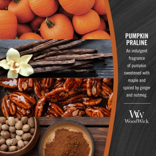 WoodWick Pumpkin Praline Scented Large Hourglass Candle, 21oz Perspective: back
