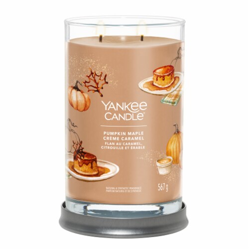 Yankee Candle Pumpkin Maple Creme Caramel Jar Candle Perspective: back