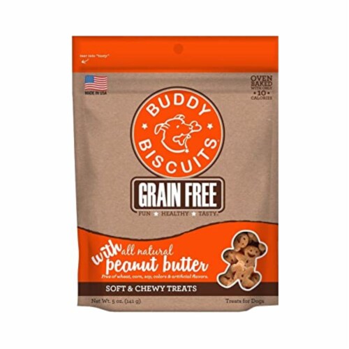 Buddy Biscuits Grain Free Soft & Chewy Dog Treats Variety Pack 5 oz Each Perspective: back