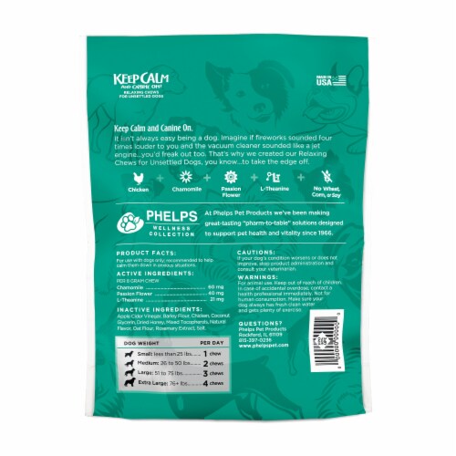 Keep Calm & Canine On and Fur Real Skin & Coat Dog Treats 4.5 oz, Variety Pack Perspective: back