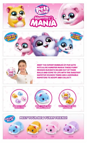 Zuru Pets Alive Hamstermania Series 1 Capsule Playset Perspective: back