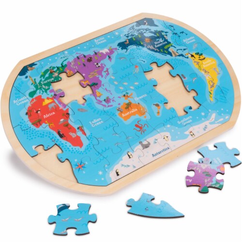 Professor Poplar's Whole Wide World Puzzle Map Perspective: back