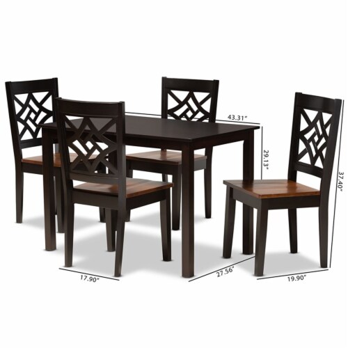 Baxton studio 5 online piece dining set