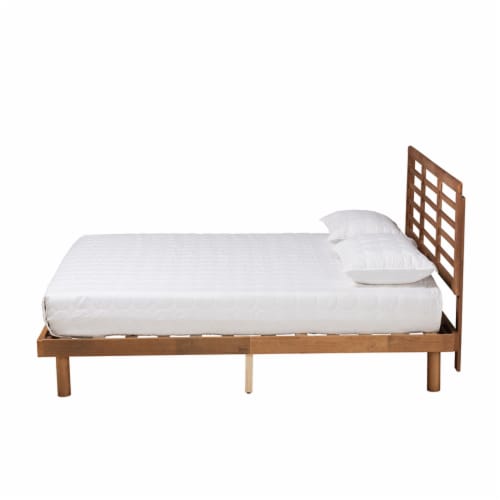 Baxton Studio Lucine Mid-Century Modern Ash Walnut Finished Wood Queen Size Platform Bed Baxton Studio Lucine Mid-Century Modern Ash Walnut Finished Wood Queen Size Platform Bed