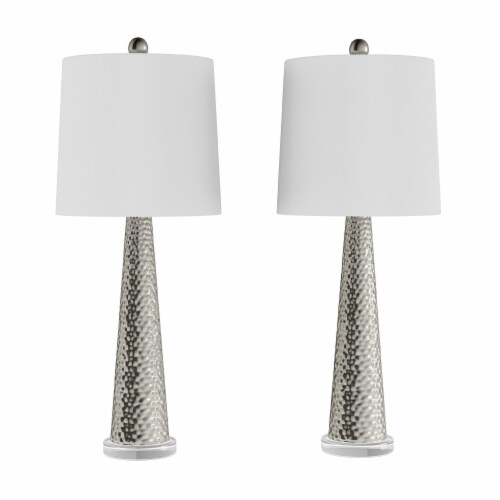 Hammered silver table lamp cheap